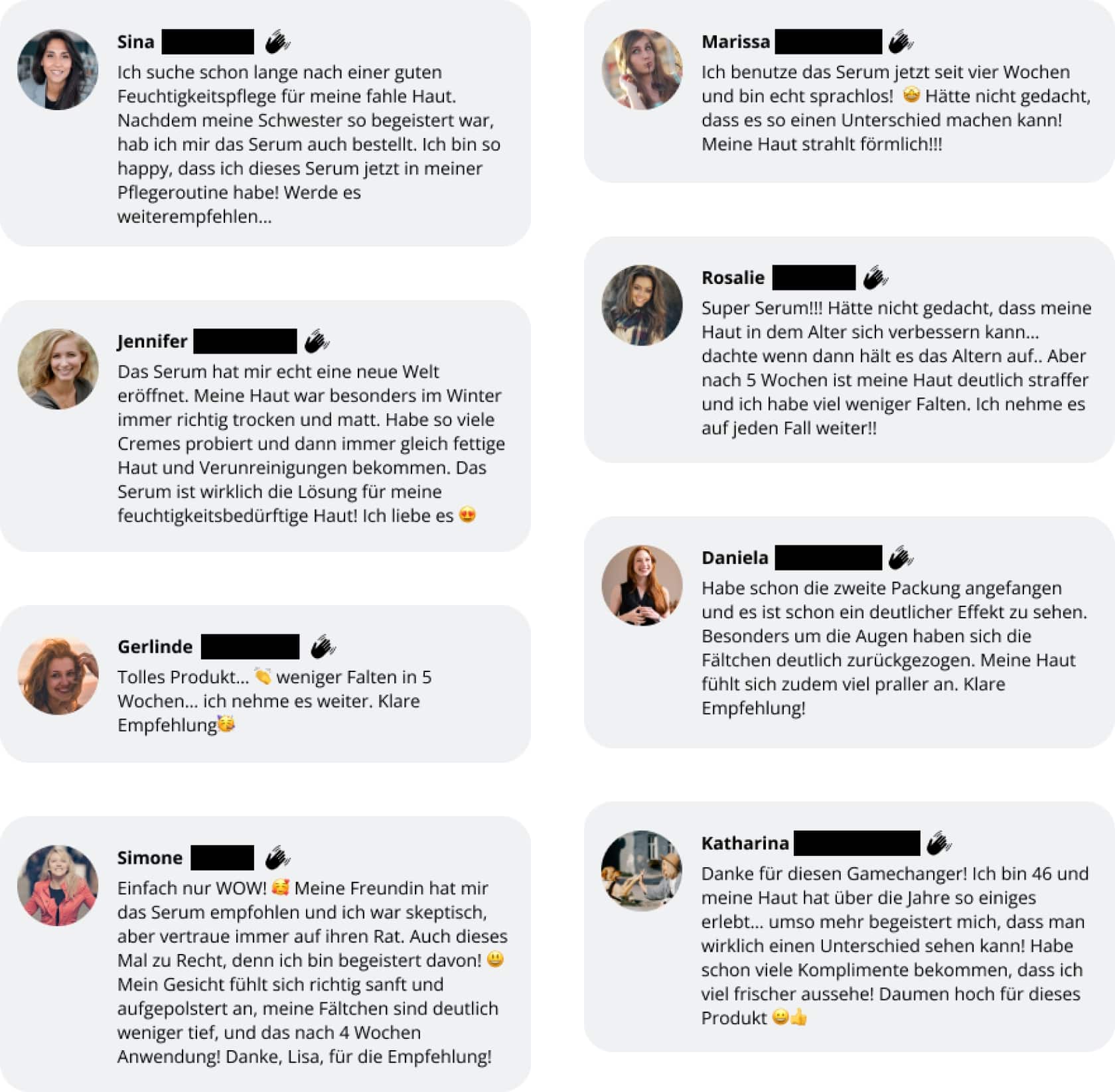 Social-Media-Beiträge von Kundinnen